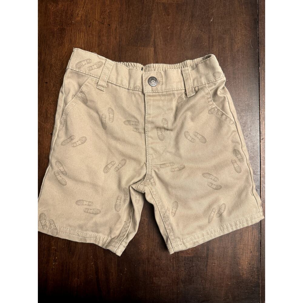 Timberland boot print shorts tan kids 24M